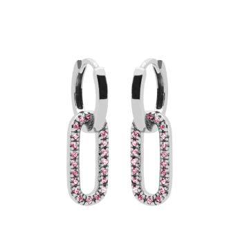 Karma Plain Hinged Hoops Summer Fling PINK H187S_P oorbellen