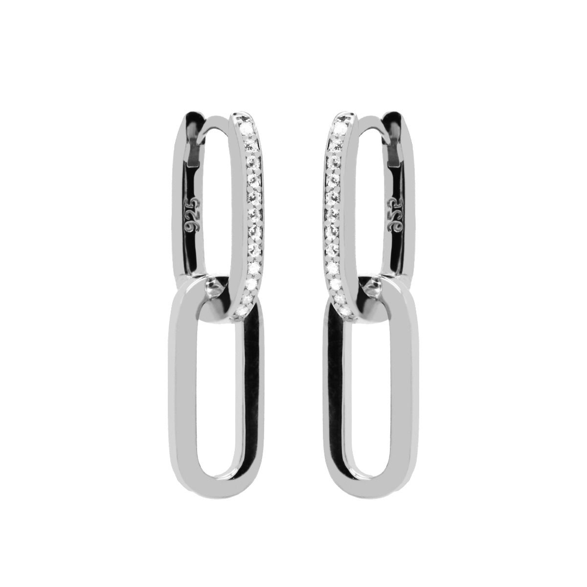 Karma Plain Hinged Hoops Zirkonia Densely 14 Mm H233S oorbellen