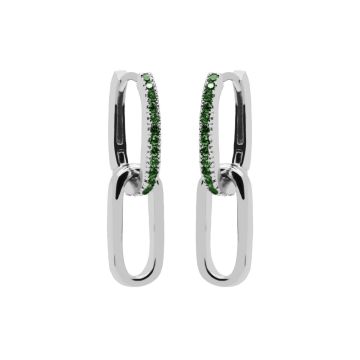 Karma Plain Hinged Hoops Sieraad Zilver oorbellen