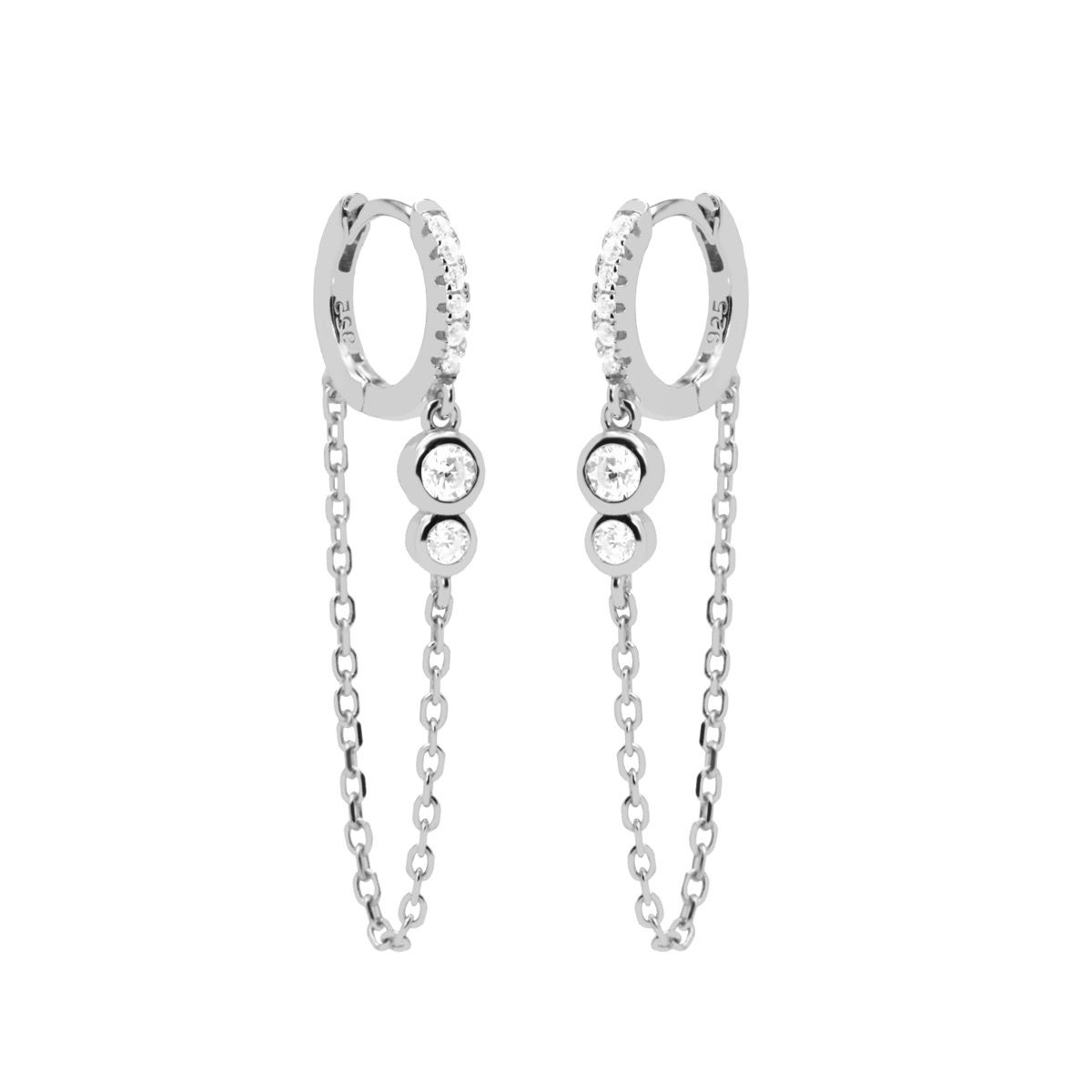 Karma Hinged Hoops Rosary Sieraad oorbellen