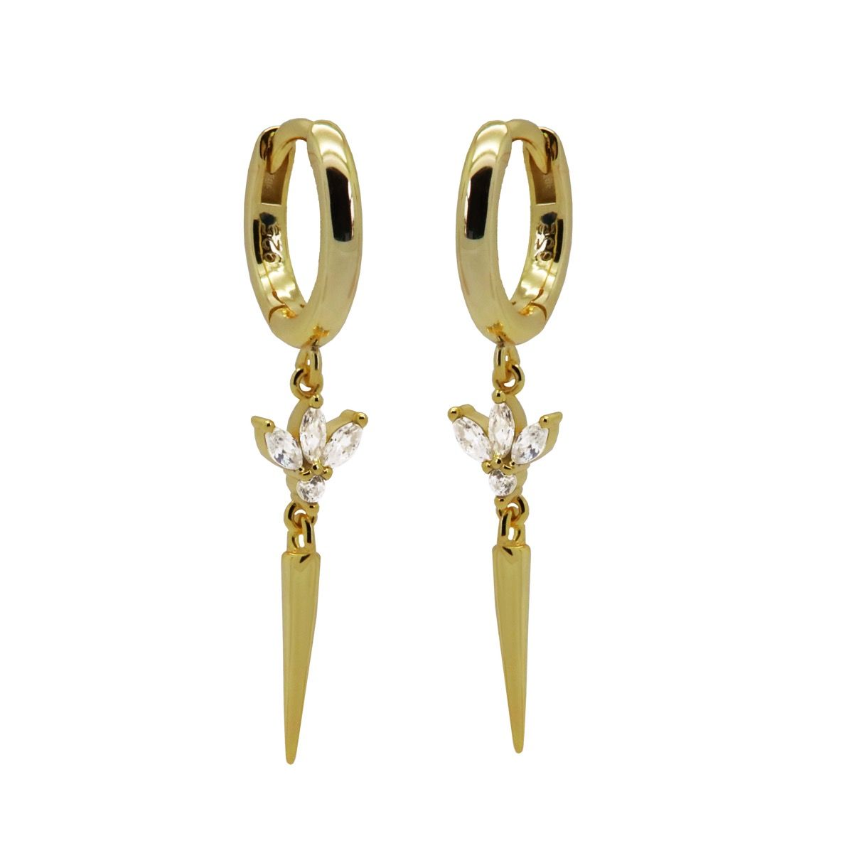 Karma Hinged Hoops Belladonna Sieraad Goud oorbellen