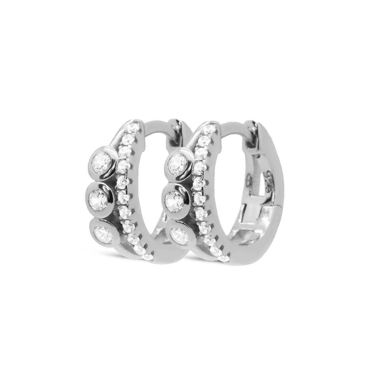 Karma Hinged Hoops Zirconia SIFRA 13MM H532S oorbellen