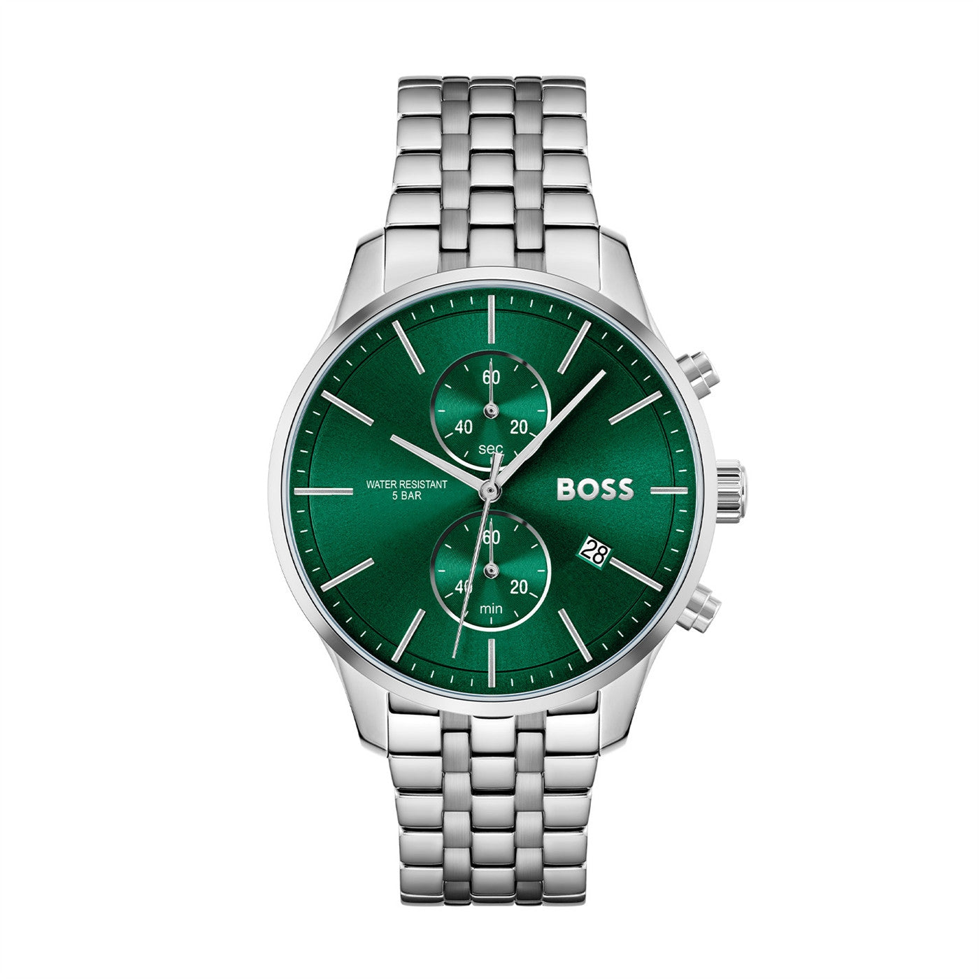 Hugo Boss Heren Horloge HB1513975 42 mm Zilverkleurig