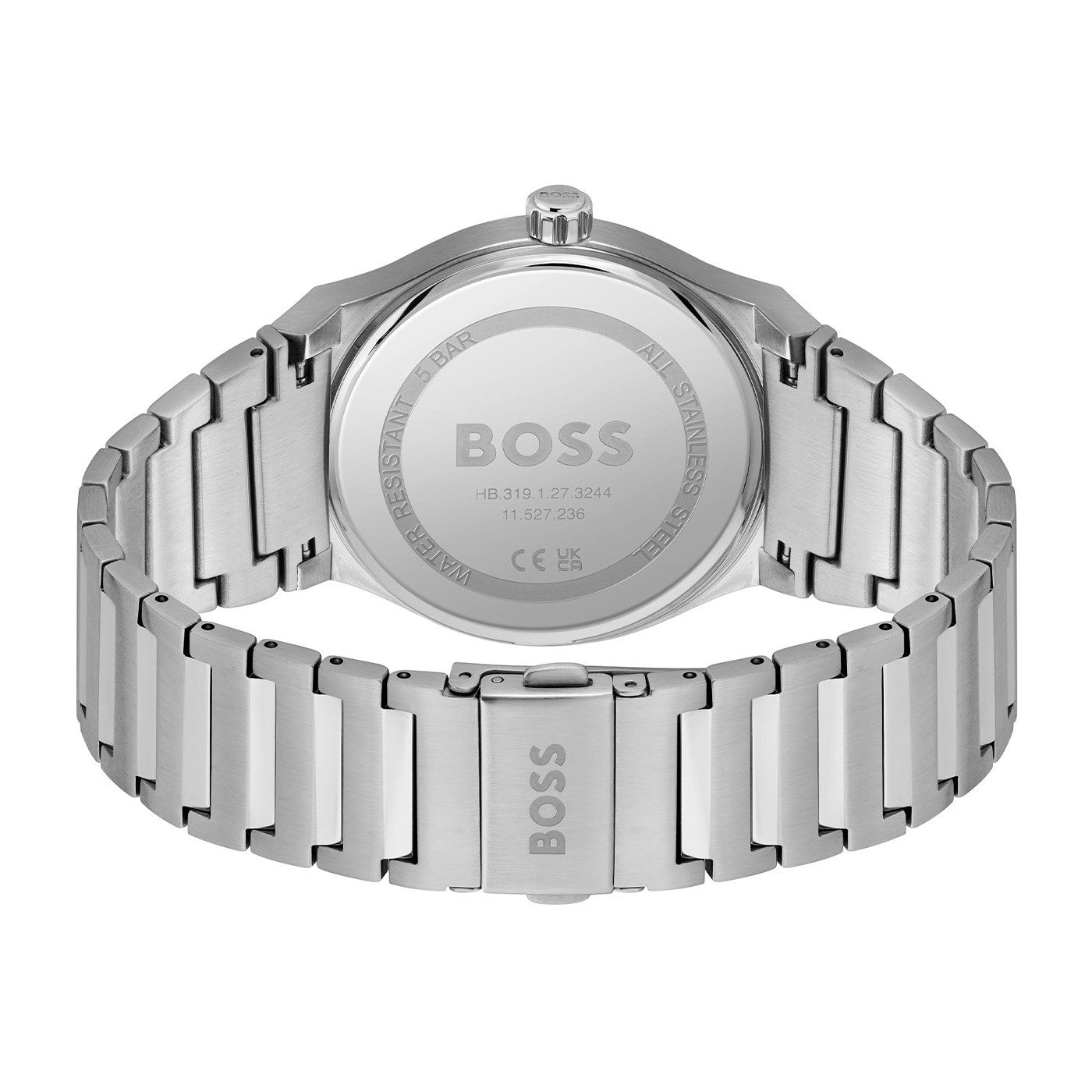 Hugo Boss Heren Horloge HB1514076 41 mm Zilverkleurig