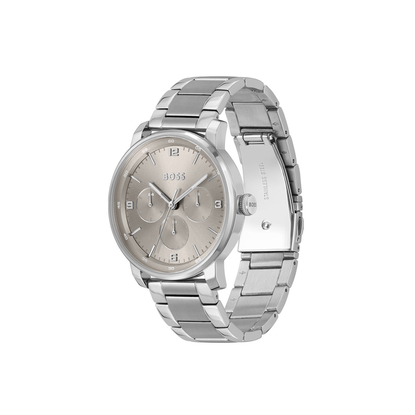 Hugo Boss Heren Horloge HB1514127 44 mm Zilverkleurig