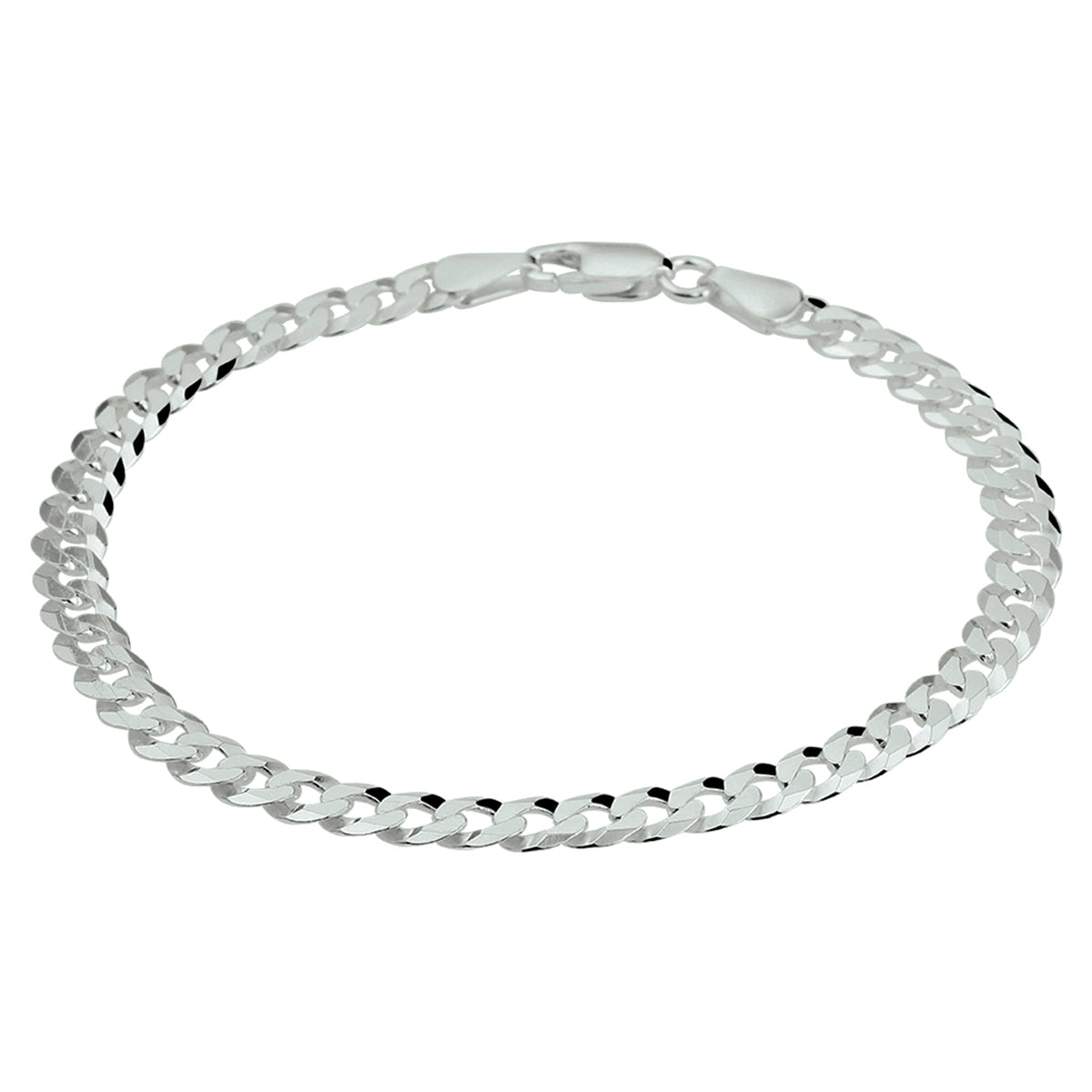 Fantasy Collection Armband gourmette 6 zijdes geslepen 5,4 mm zilver