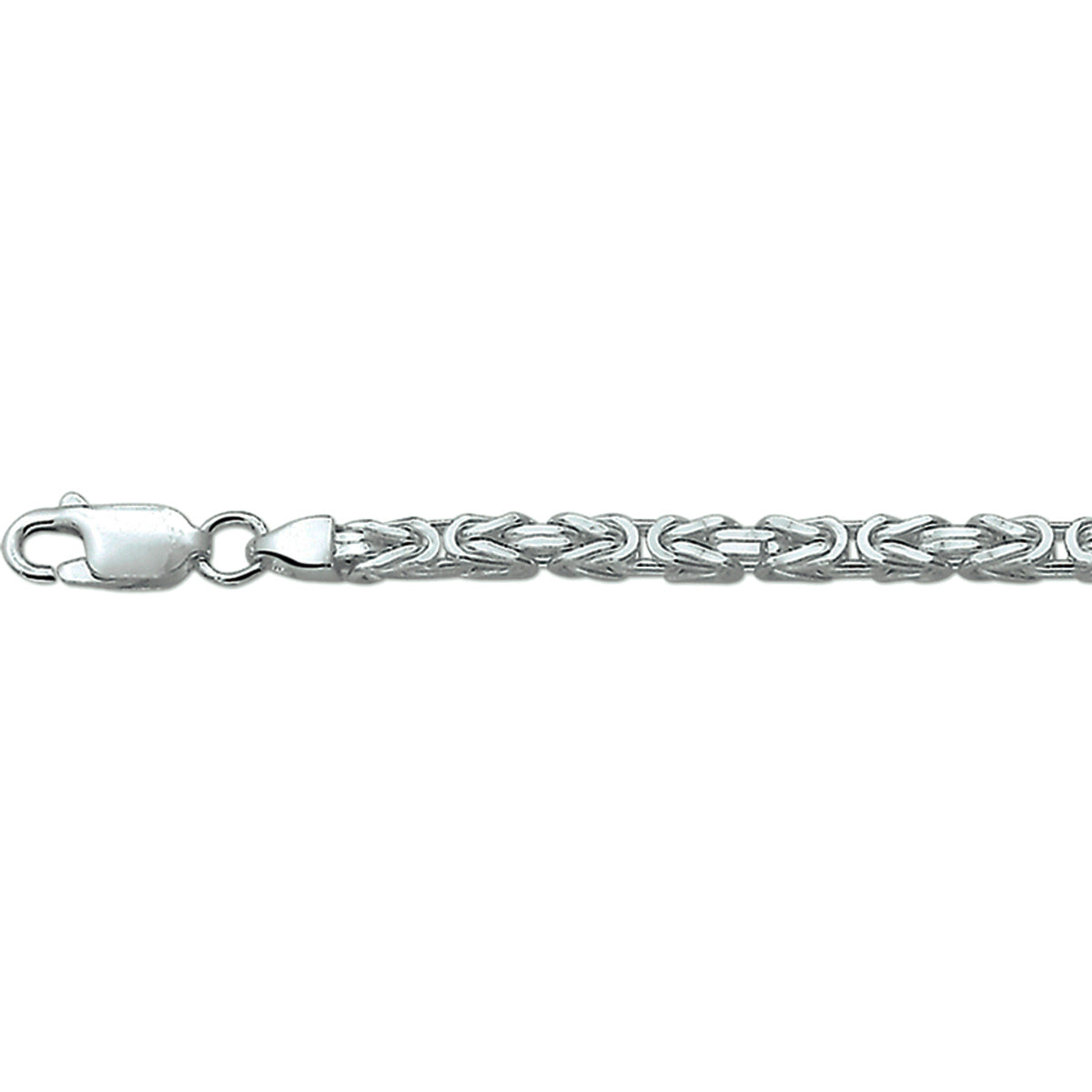 Fantasy Collection Konings 3,0 mm zilver halsketting