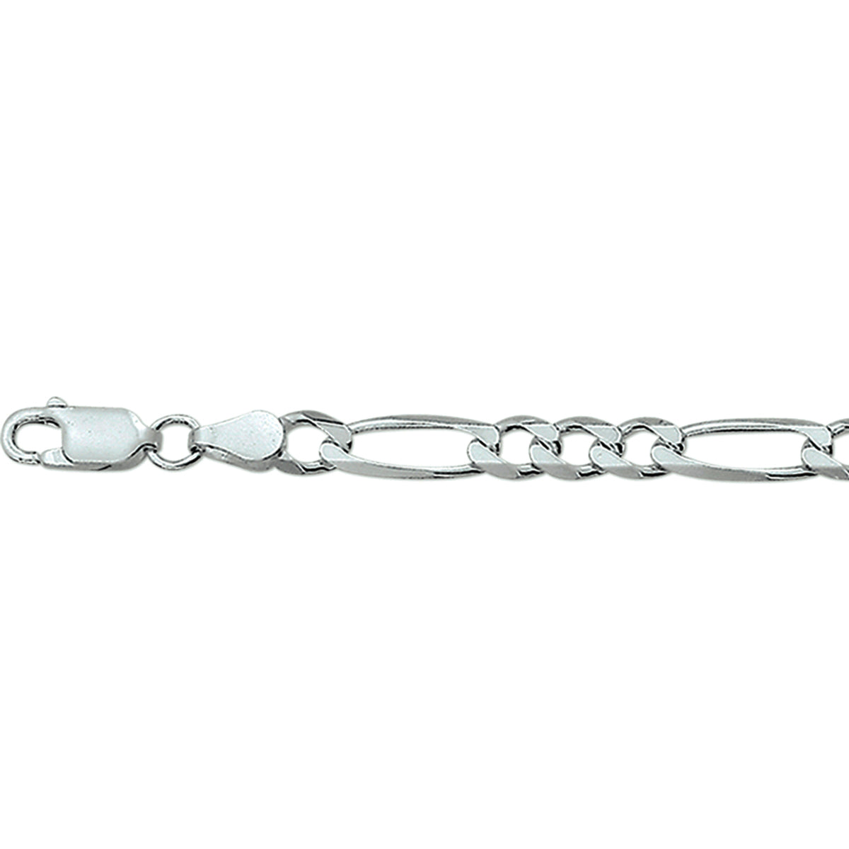 Fantasy Collection Collier figaro 4,9 mm zilver