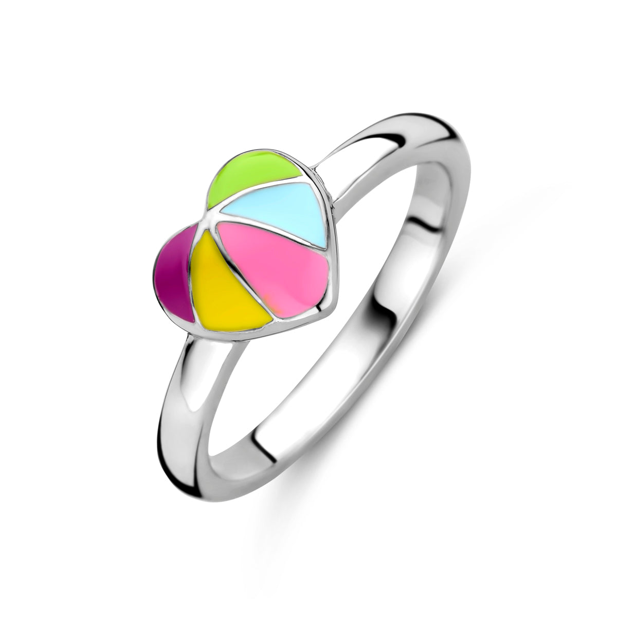 Fantasy Collection Ring emaille hart zilver