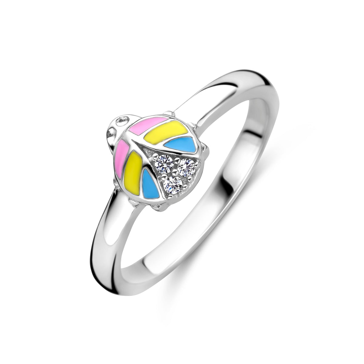 Fantasy Collection Ring lieveheersbeestje zirkonia emaille zilver