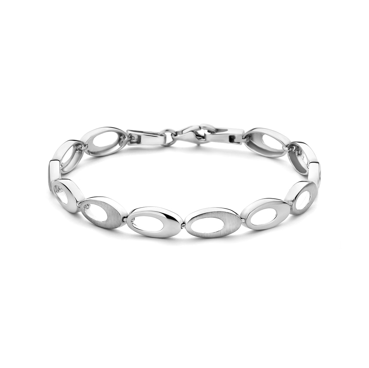 Fantasy Collection Armband 7,0 mm 19 cm poli / mat zilver