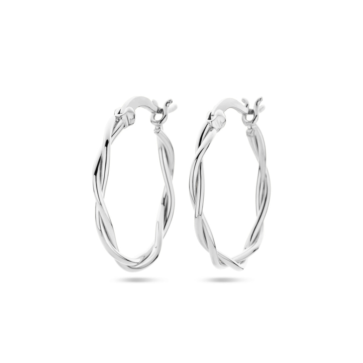 Fantasy Collection Oorbellen gedraaide buis 2,0 mm zilver