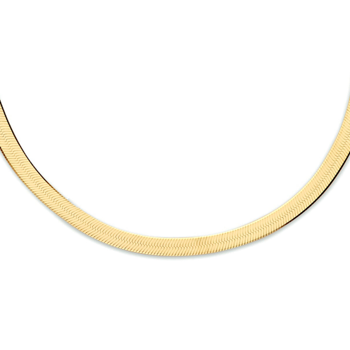 Fantasy Collection Collier slang plat 3,3 mm 40 + 5 cm 3 micron zilver verguld