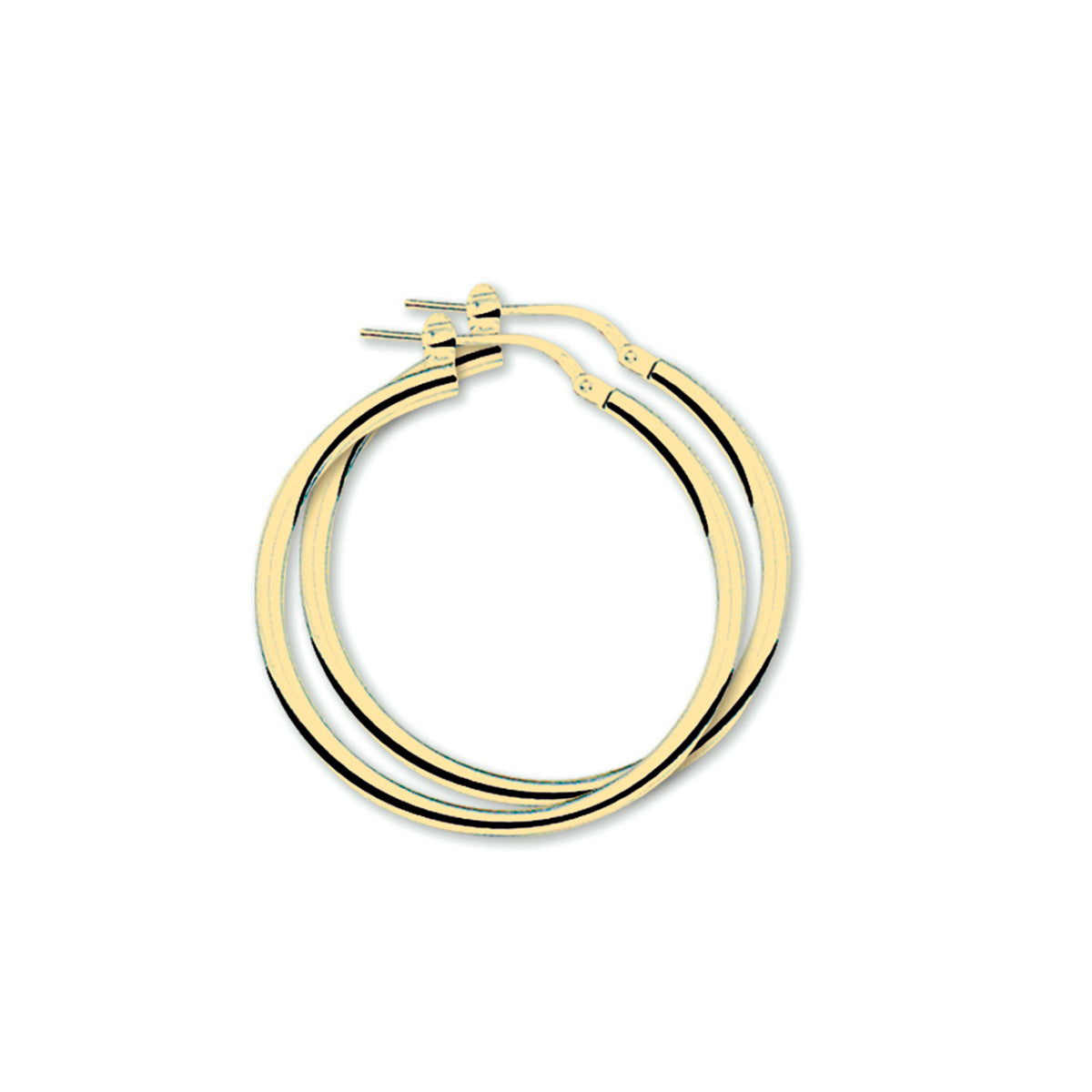Fantasy Collection Oorbellen 2,5 mm ronde buis 1 micron zilver verguld