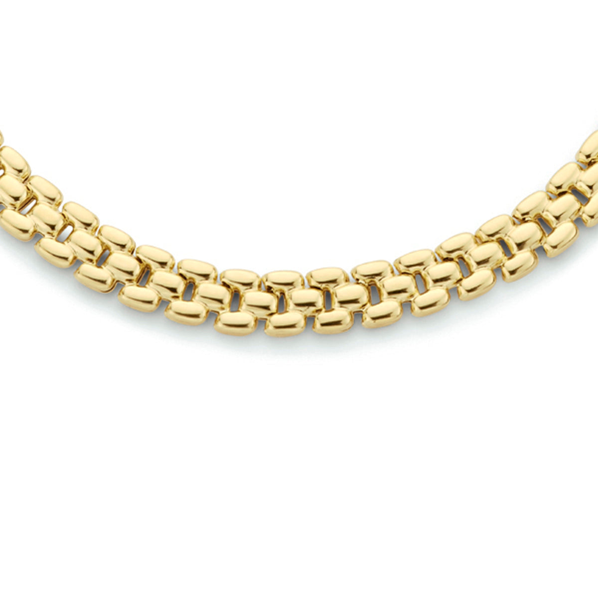 Fantasy Collection Collier panter 6,9 mm 43 cm 3 micron zilver verguld