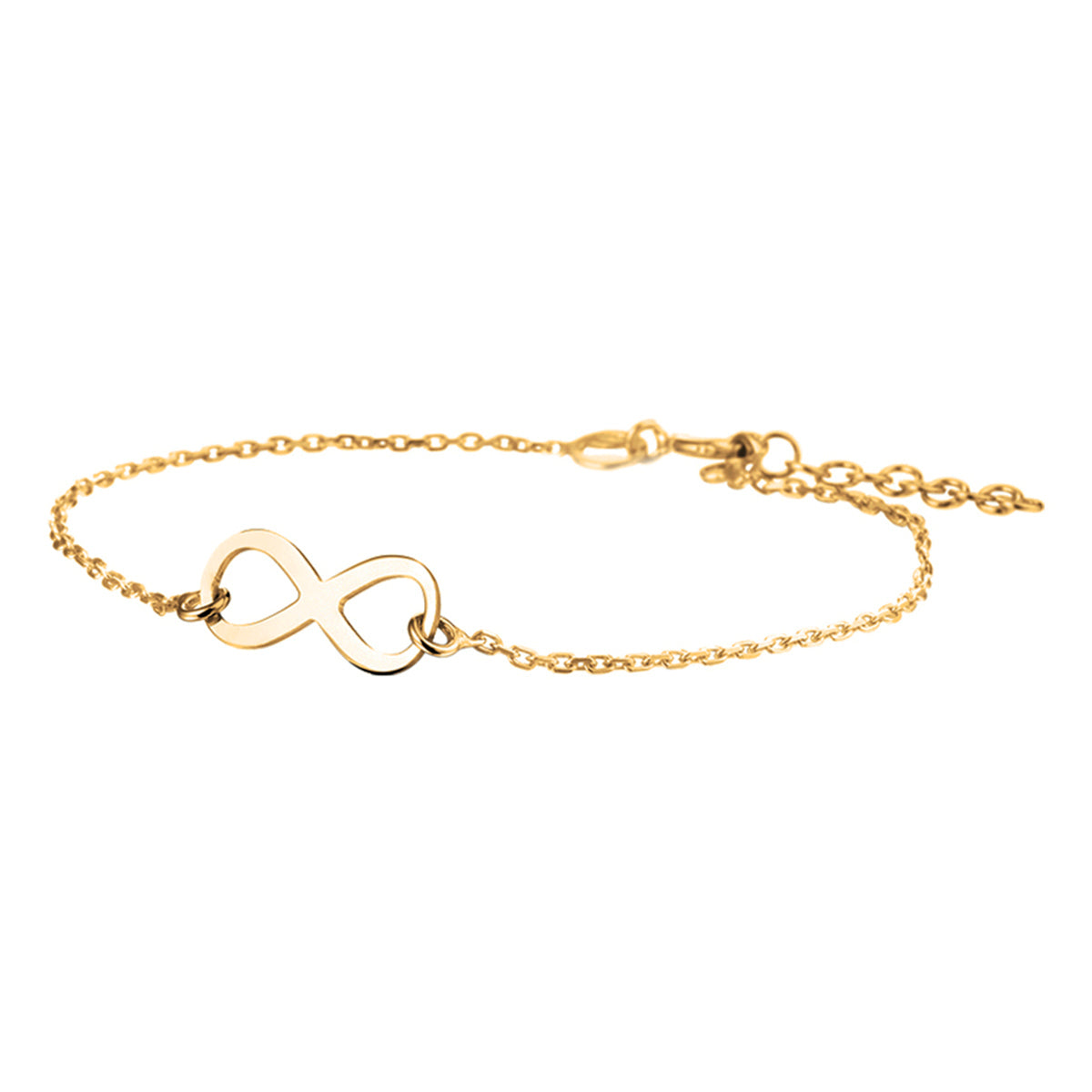 Fantasy Collection Armband infinity 17 + 2,5 cm 3 micron zilver verguld