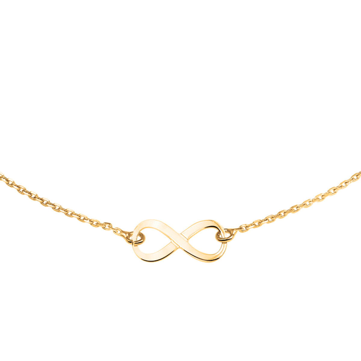 Fantasy Collection Collier infinity 41 + 4 cm 3 micron zilver verguld
