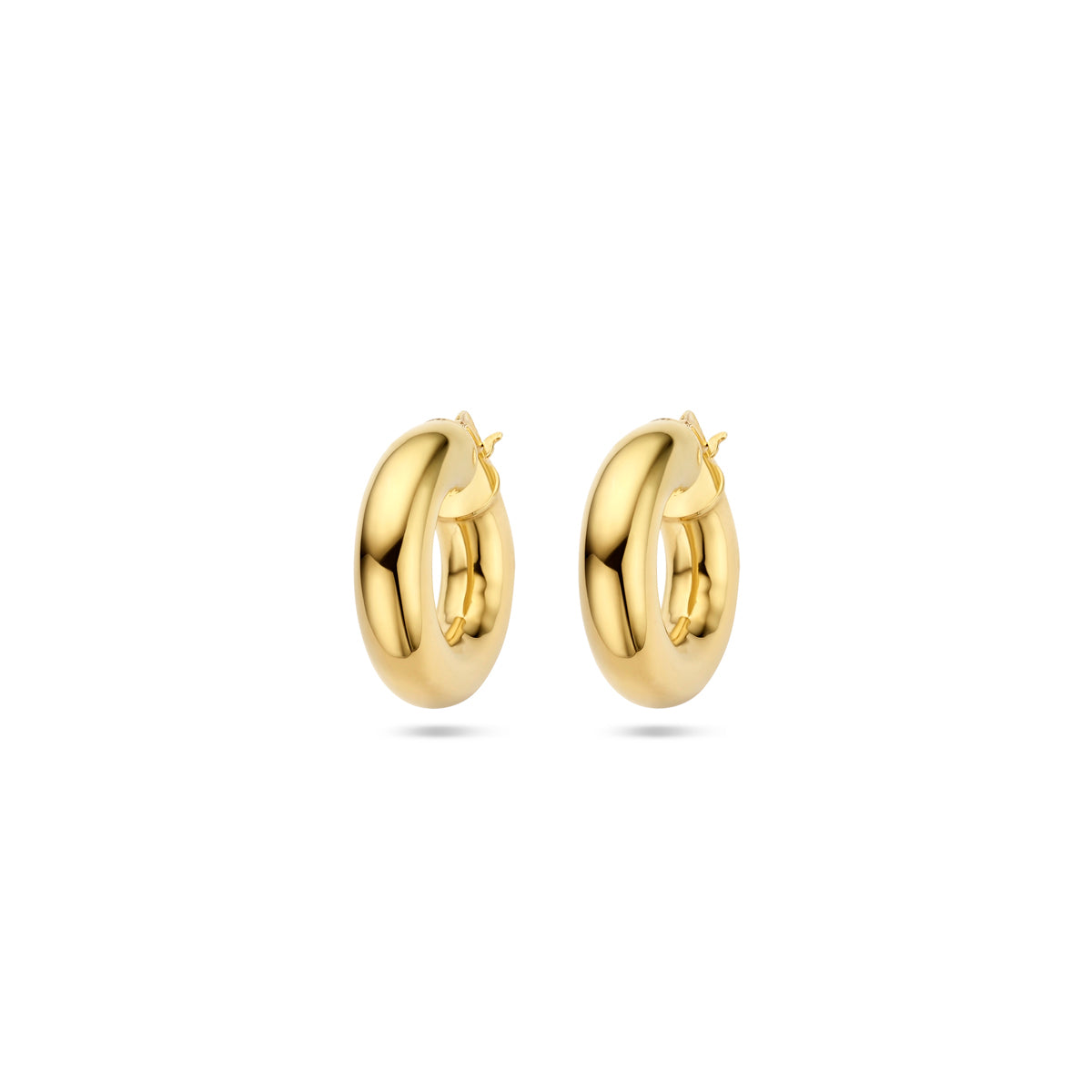 Fantasy Collection Oorbellen 6,0 mm ronde buis 1 micron zilver verguld