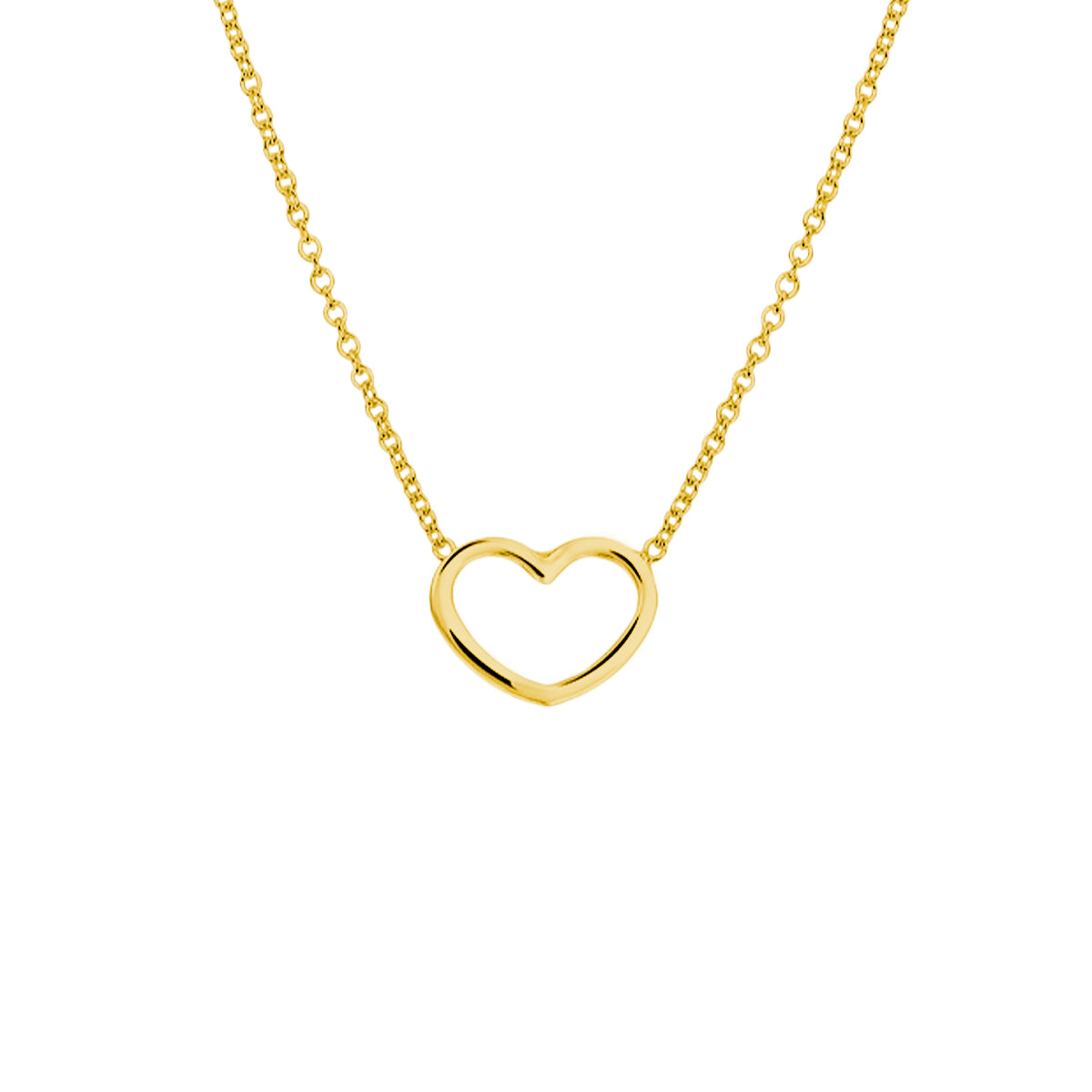 Fantasy Collection Collier hart 41 + 5 cm 3 micron zilver verguld