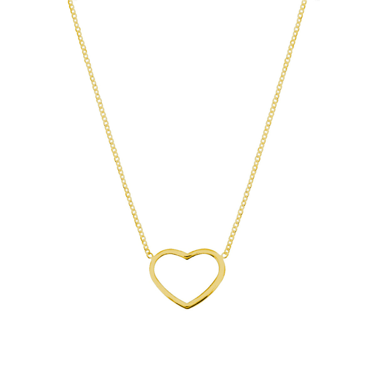Fantasy Collection Collier hart 41 + 5 cm 3 micron zilver verguld