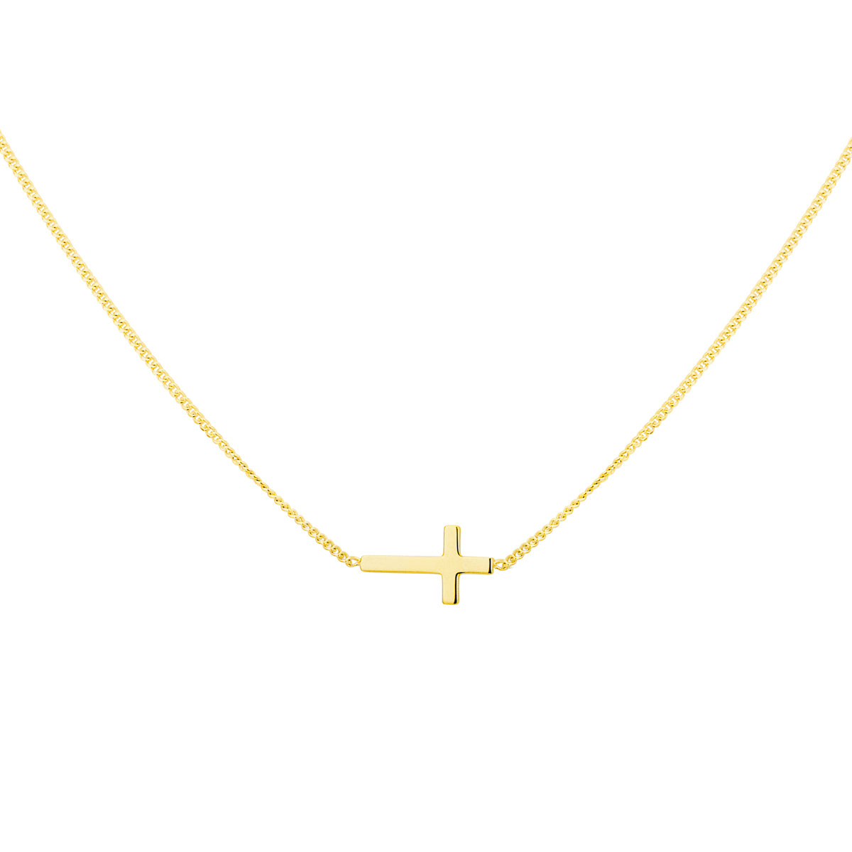 Fantasy Collection Collier kruis 40 + 5 cm 3 micron zilver verguld