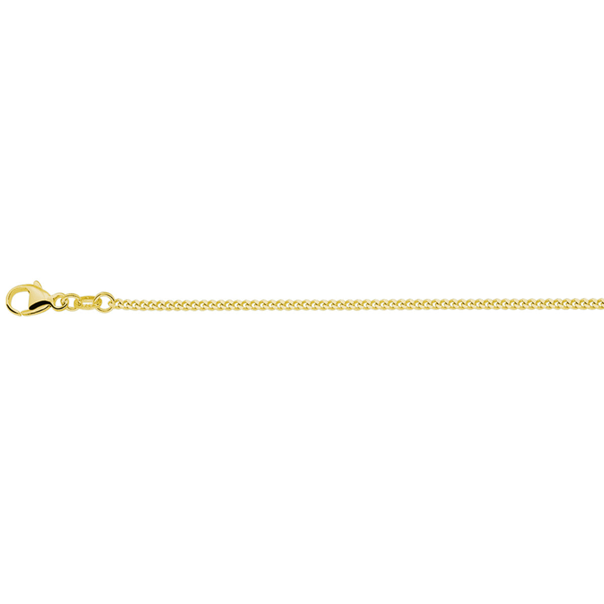 Fantasy Collection Collier gourmette 1,4 mm 3 micron zilver verguld