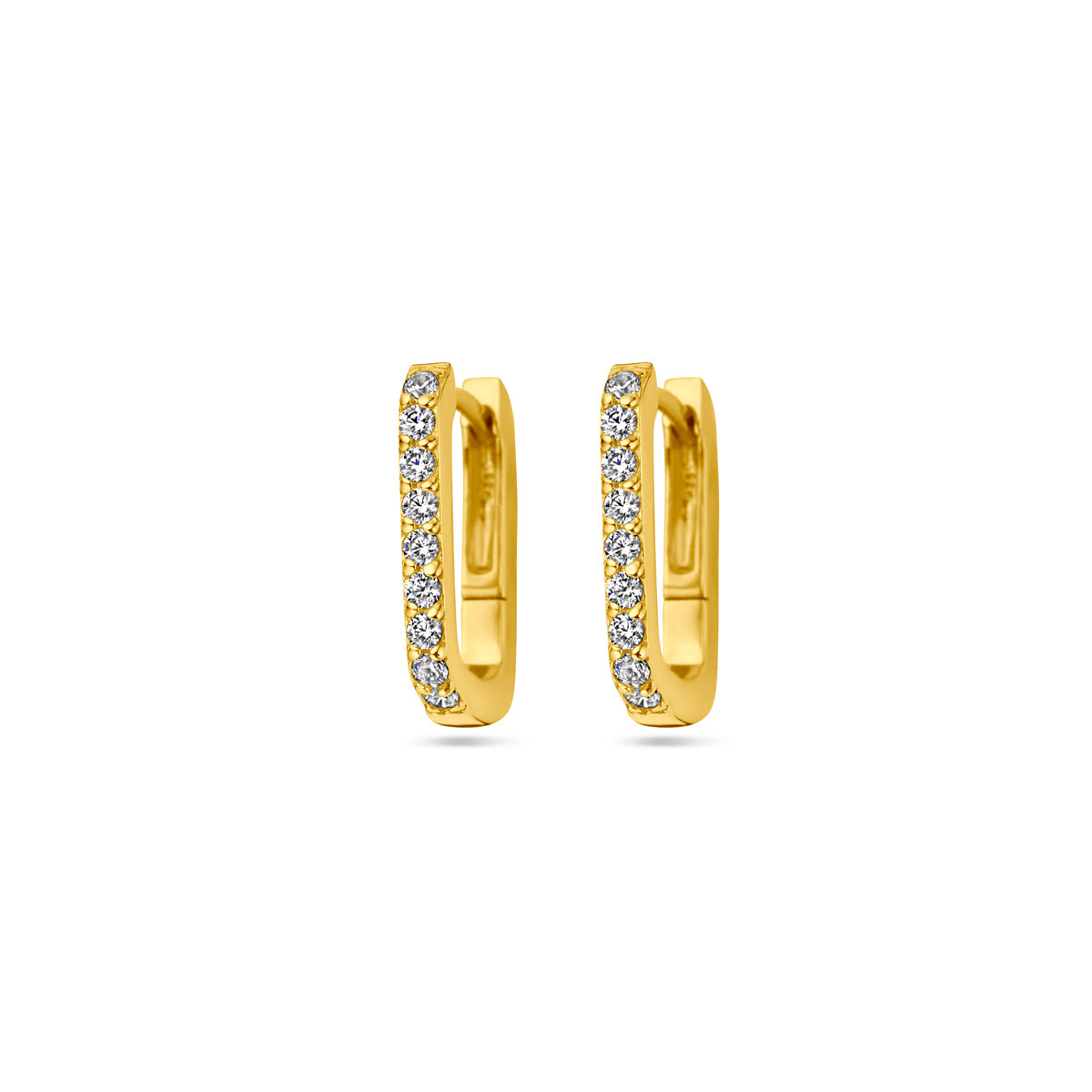 Fantasy Collection Oorbellen zirkonia 1 micron zilver verguld