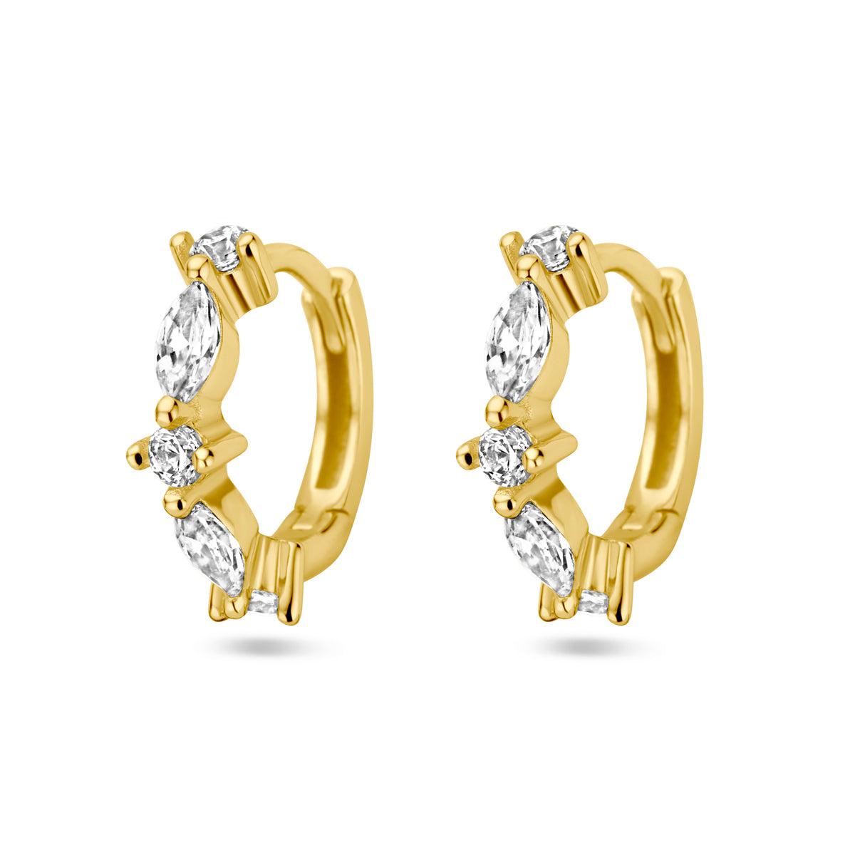 Fantasy Collection Oorbellen zirkonia 1 micron zilver verguld
