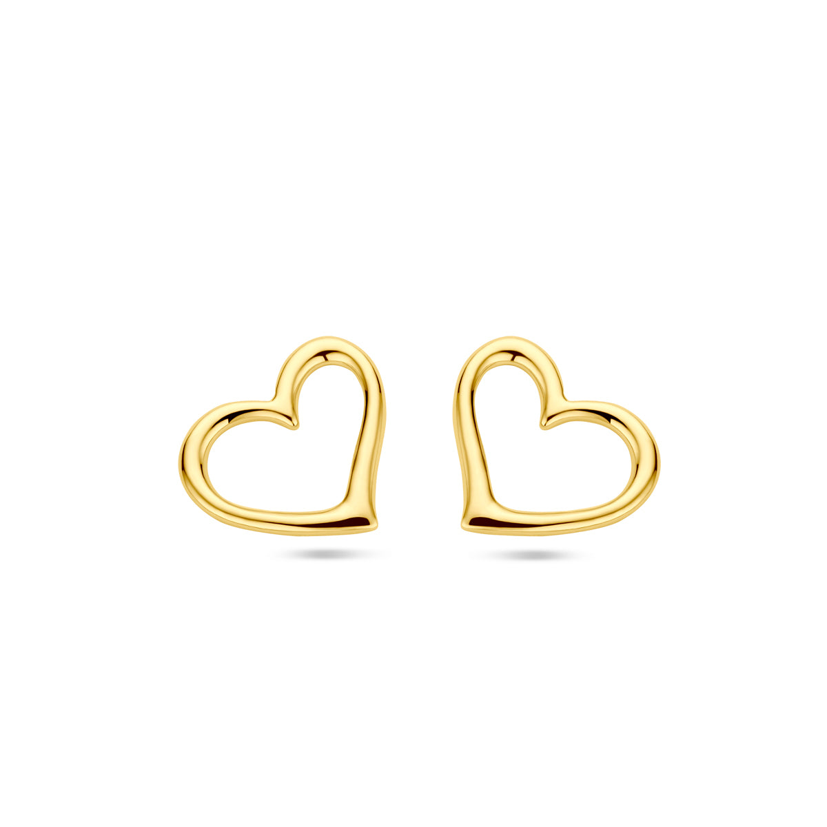 Fantasy Collection Oorbellen hart 1 micron zilver verguld