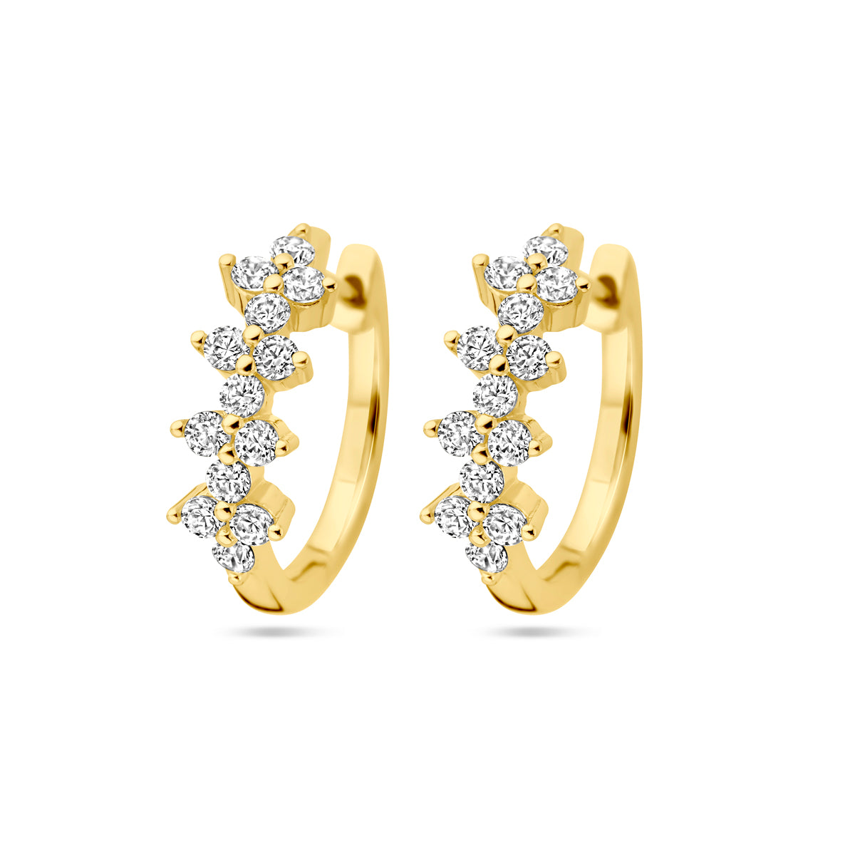Fantasy Collection Oorbellen zirkonia 1 micron zilver verguld