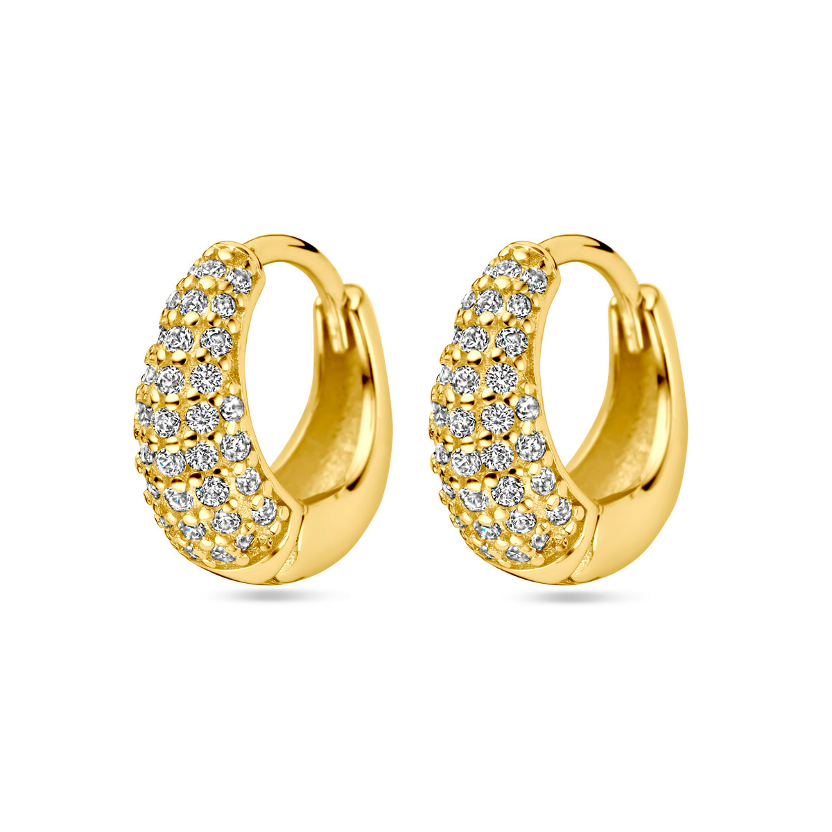 Fantasy Collection Oorbellen zirkonia 11.5 mm 1 micron zilver verguld