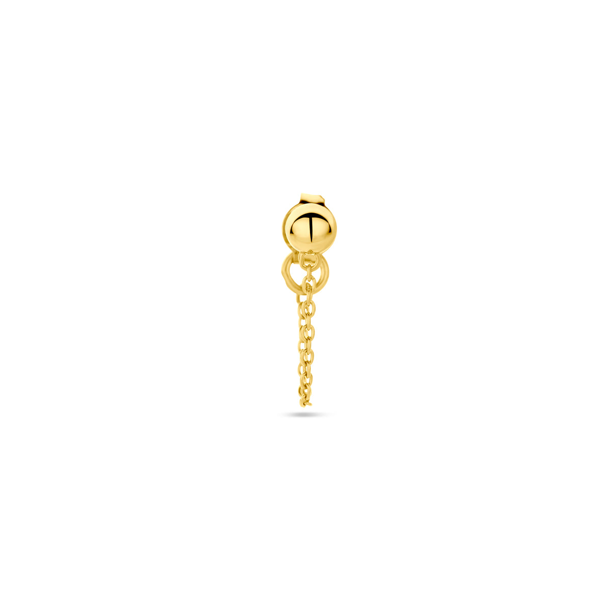 Fantasy Collection Oorbellen half-bol per stuk 1 micron zilver verguld