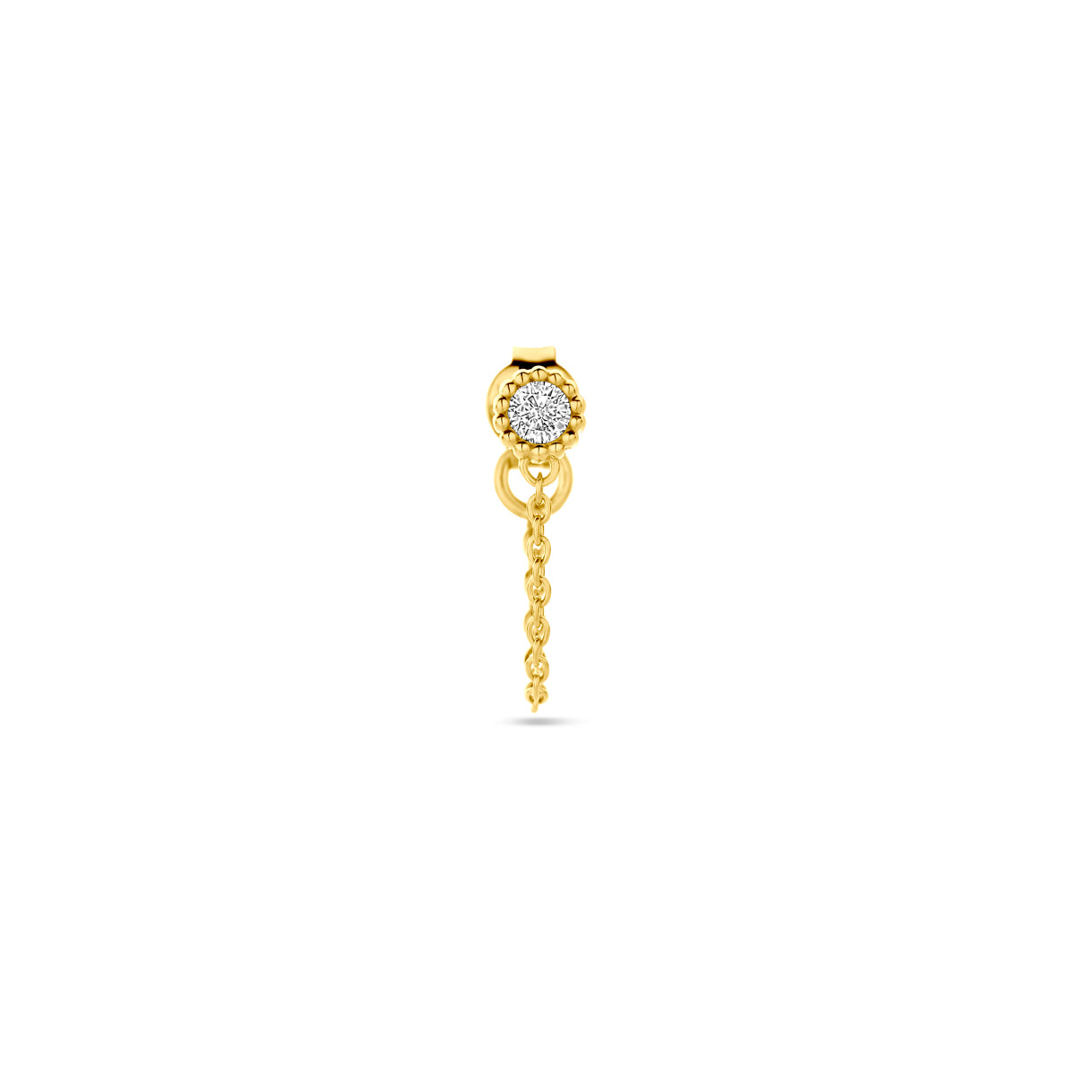 Fantasy Collection Oorbellen per stuk zirkonia 1 micron zilver verguld