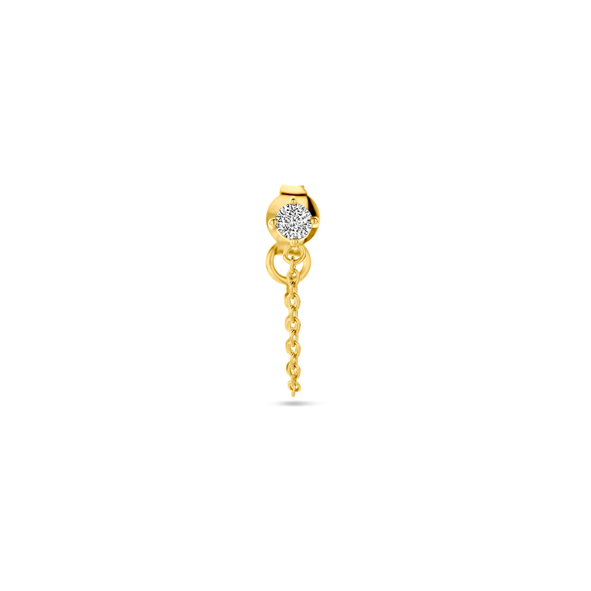 Fantasy Collection Oorbellen per stuk zirkonia 1 micron zilver verguld