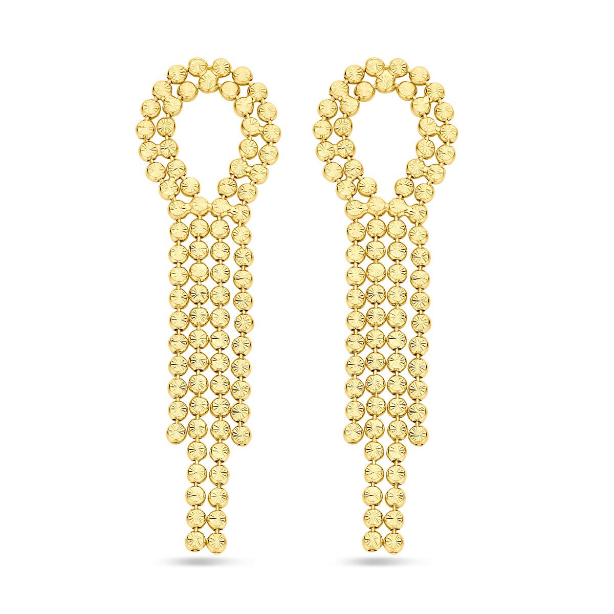 Fantasy Collection Hangende oorbellen gediamanteerd 72 mm 1 micron zilver verguld