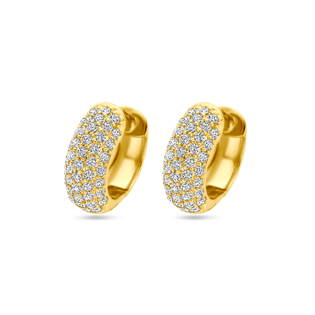 Fantasy Collection Oorbellen zirkonia 16 mm 1 micron zilver verguld