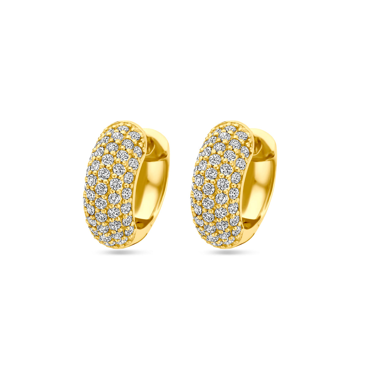 Fantasy Collection Oorbellen zirkonia 16 mm 1 micron zilver verguld
