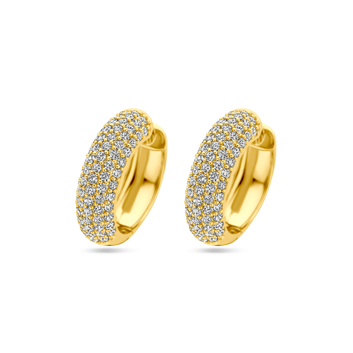 Fantasy Collection Oorbellen zirkonia 21 mm 1 micron zilver verguld