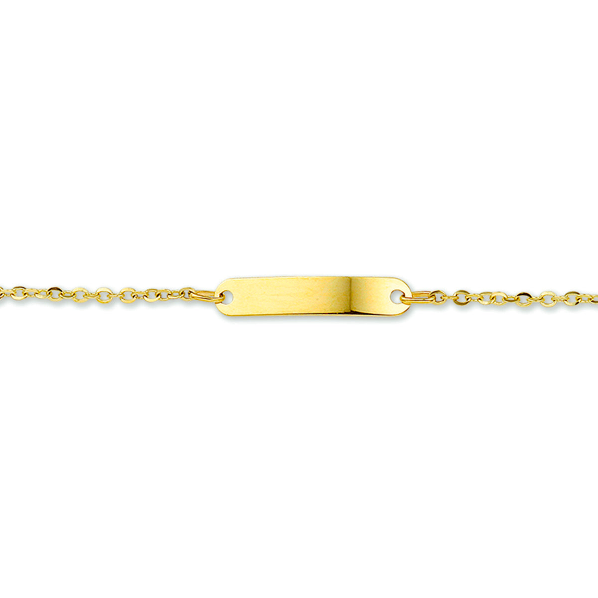 Fantasy Collection Graveerarmband plaat 4,0 mm 14K geelgoud
