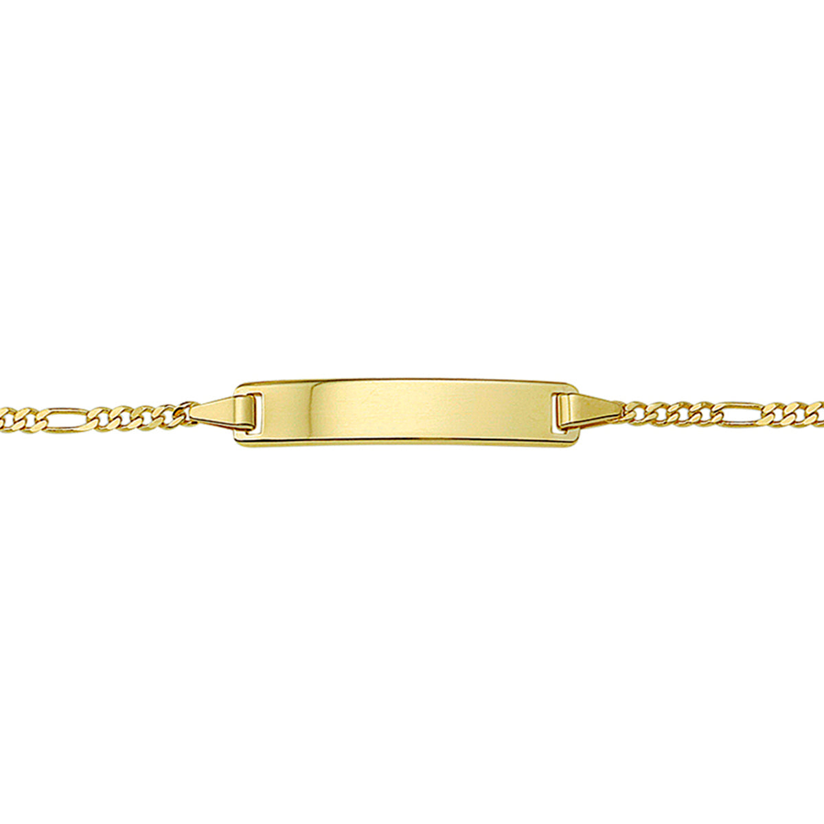 Fantasy Collection Graveerarmband figaro 5,0 mm 14K geelgoud
