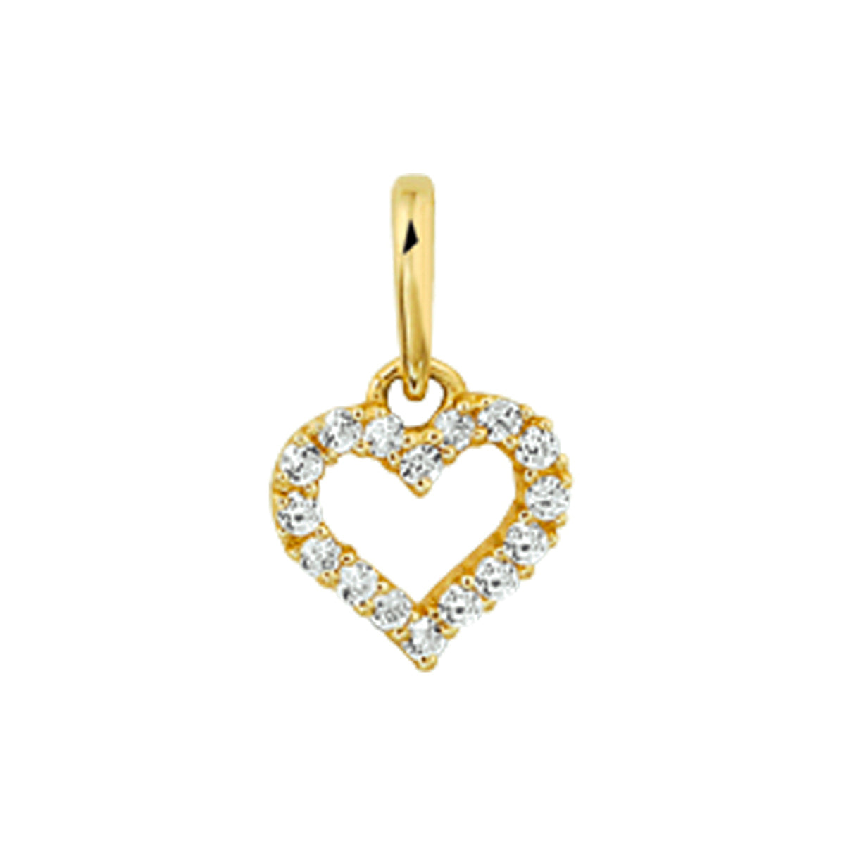 Fantasy Collection Hanger hart zirkonia 14K geelgoud