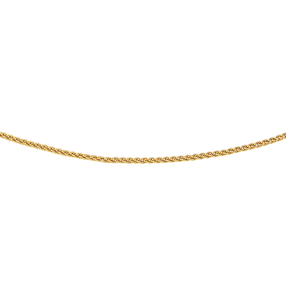 Fantasy Collection Vossestaart rond 1,1 mm 14K geelgoud halsketting