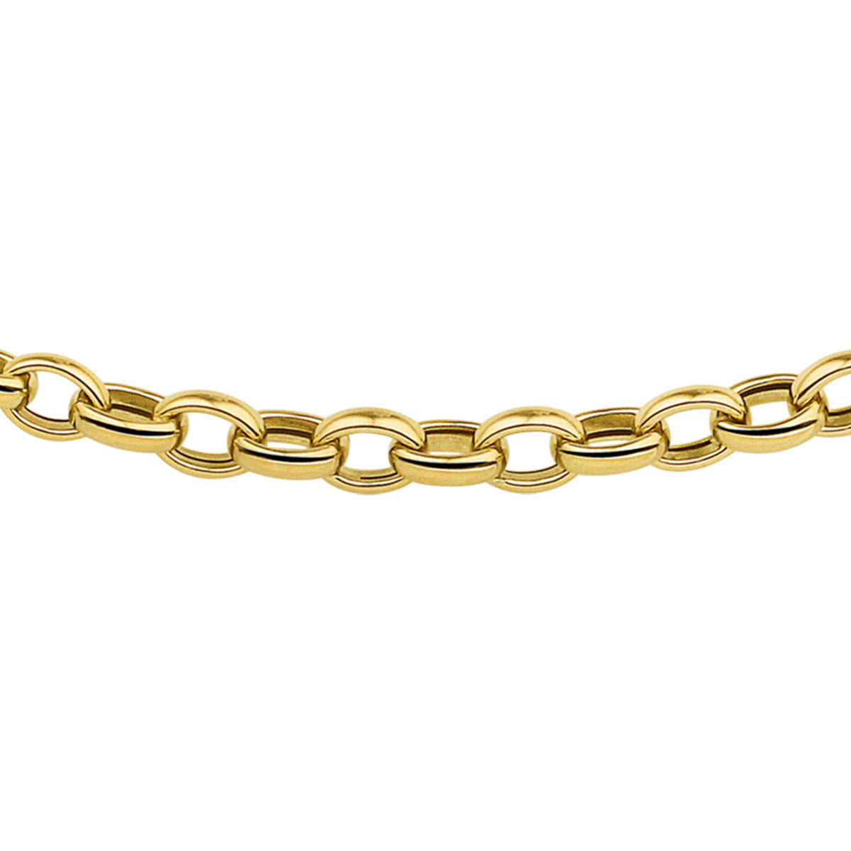 Fantasy Collection Collier jasseron 4,3 mm 45 cm 14K geelgoud