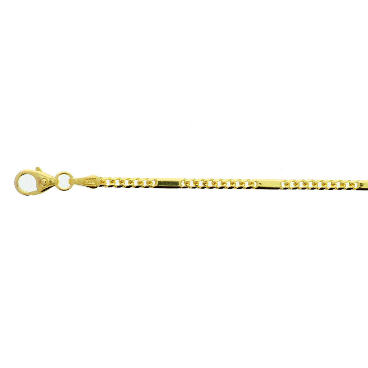 Fantasy Collection Armband gourmette met tussenstuk 2,0 mm 14K geelgoud