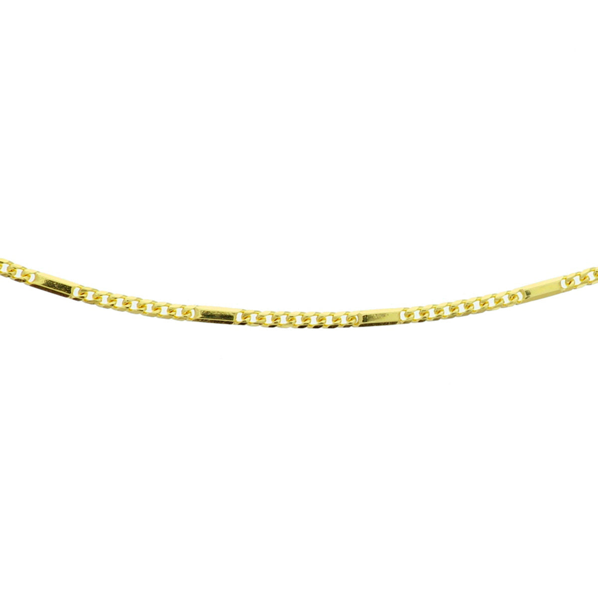 Fantasy Collection Collier gourmette met tussenstuk 2,0 mm 14K geelgoud