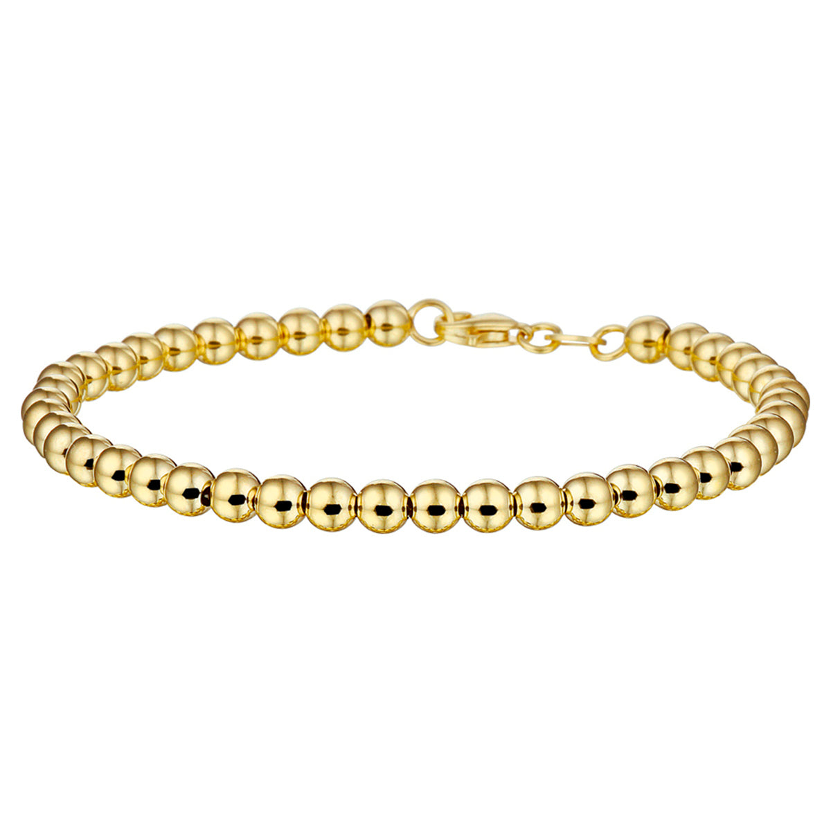Fantasy Collection Armband bolletjes 4,0 mm 18 cm 14K geelgoud