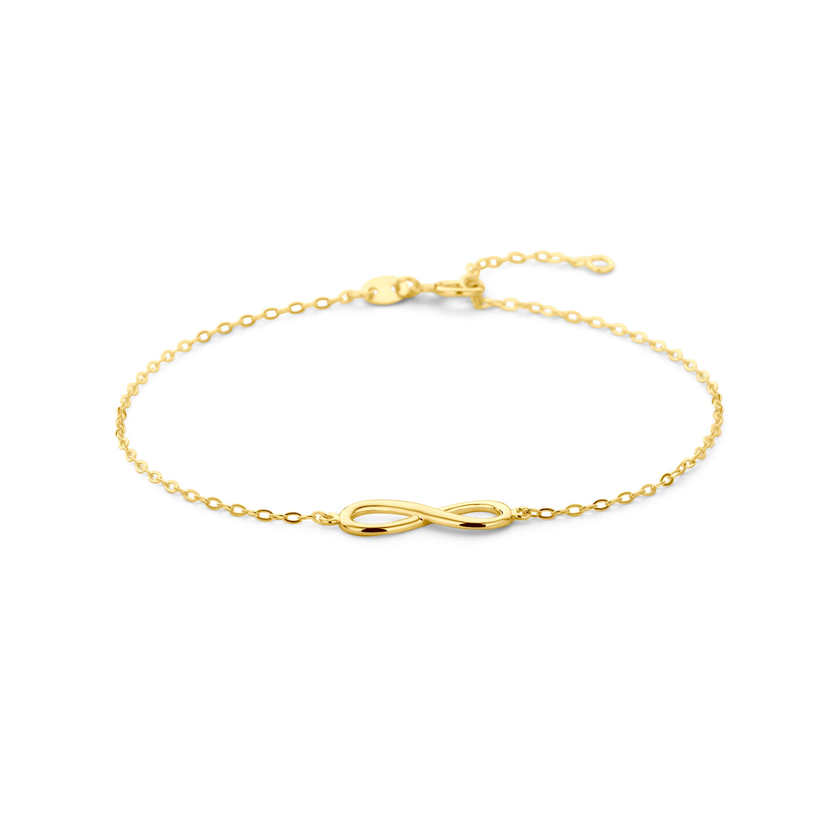 Fantasy Collection Armband infinity 16,5 + 2 cm 14K geelgoud