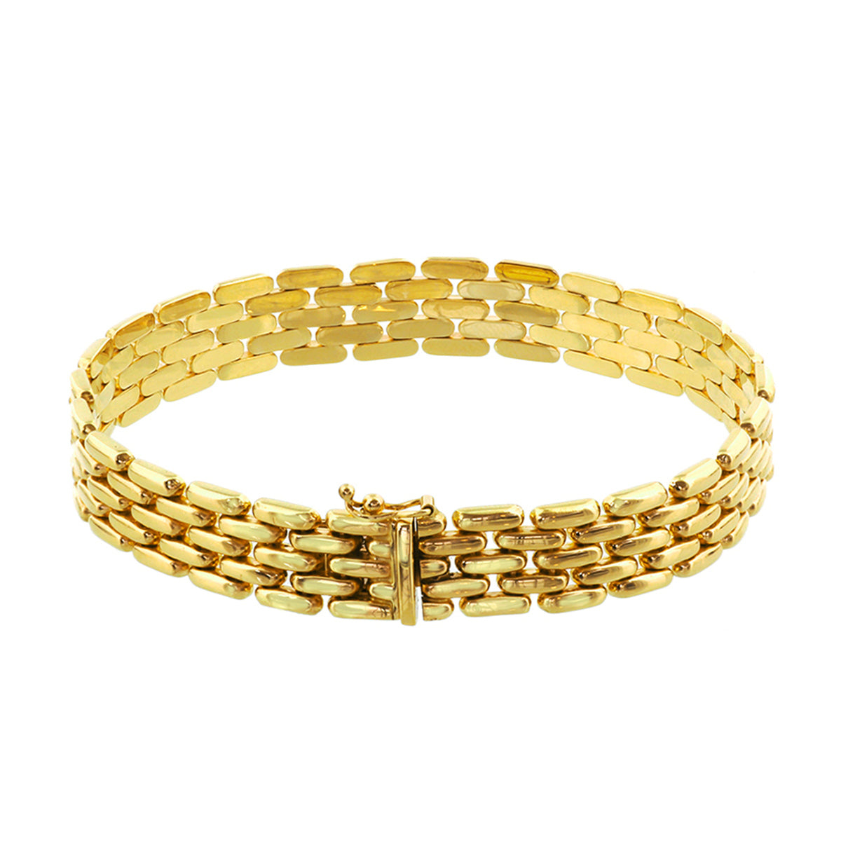 Fantasy Collection Armband panter 10,5 mm 19 cm 14K geelgoud