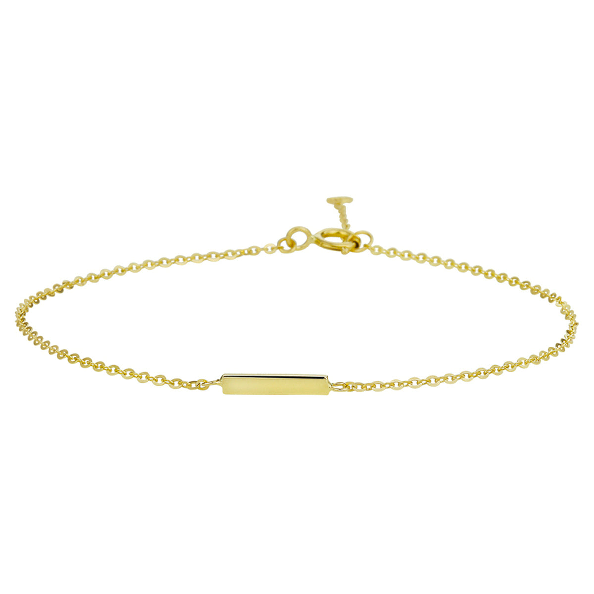 Fantasy Collection Armband balkje 16,5 - 18,5 cm 14K geelgoud