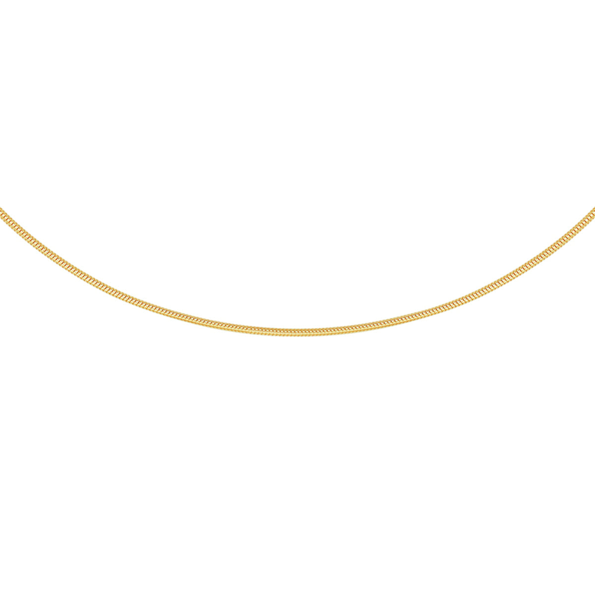 Fantasy Collection Slang rond 1,2 mm 14K geelgoud halsketting